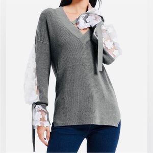 FRENCH CONNECTION
Caballo Floral-Lace Sleeve Sweater